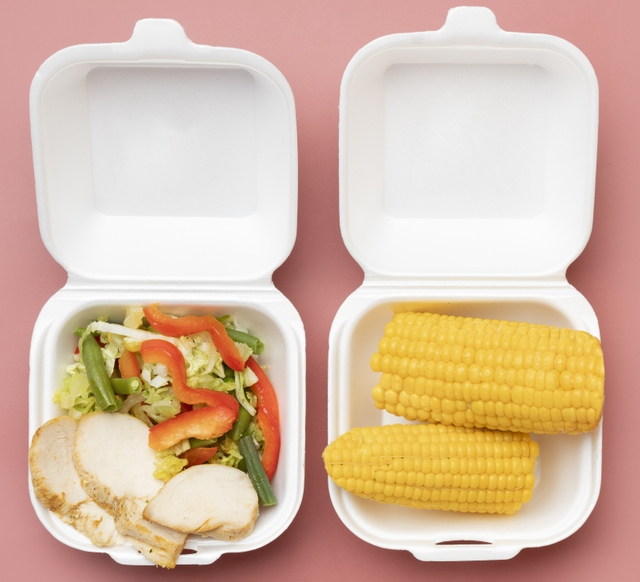 SKD-07A 6 インチ小型堆肥化可能な食品容器